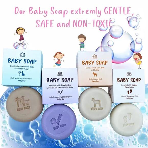 All Natural Cold Process Soap for Baby Set of 4 - Picture 8 of 10
